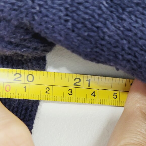 Carol Rose Vintage Navy Blue Knit Cardigan Floral Embroidery Grandma Cottagecore - Picture 11 of 12